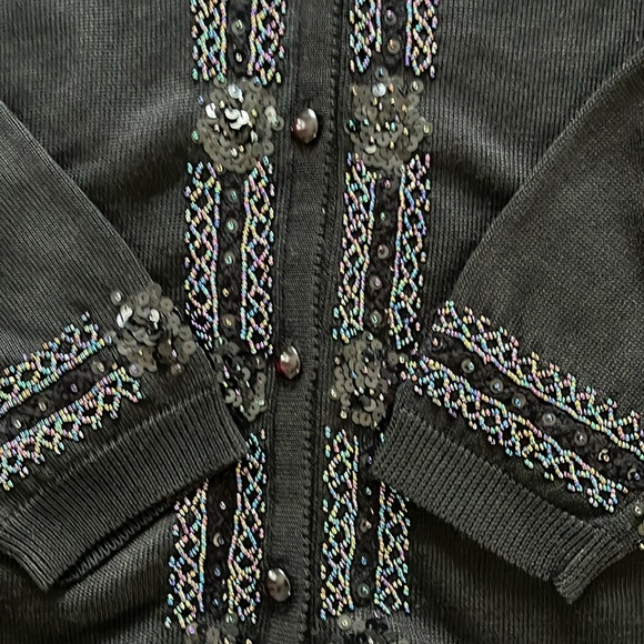 Vintage Regency Collection for Joyce Women’s Cardigan Bead Embroidered - Picture 5 of 6